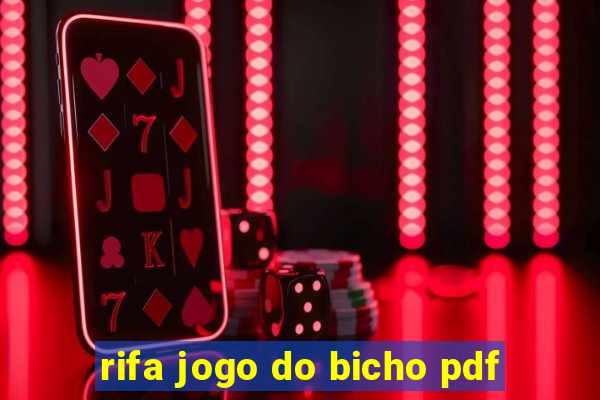 rifa jogo do bicho pdf